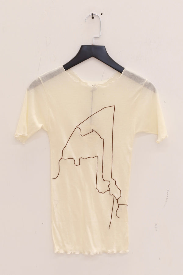 BASERANGE France Organic Cotton Aroostook T-shirt BAS-TOAR-CG-000-UNDYED